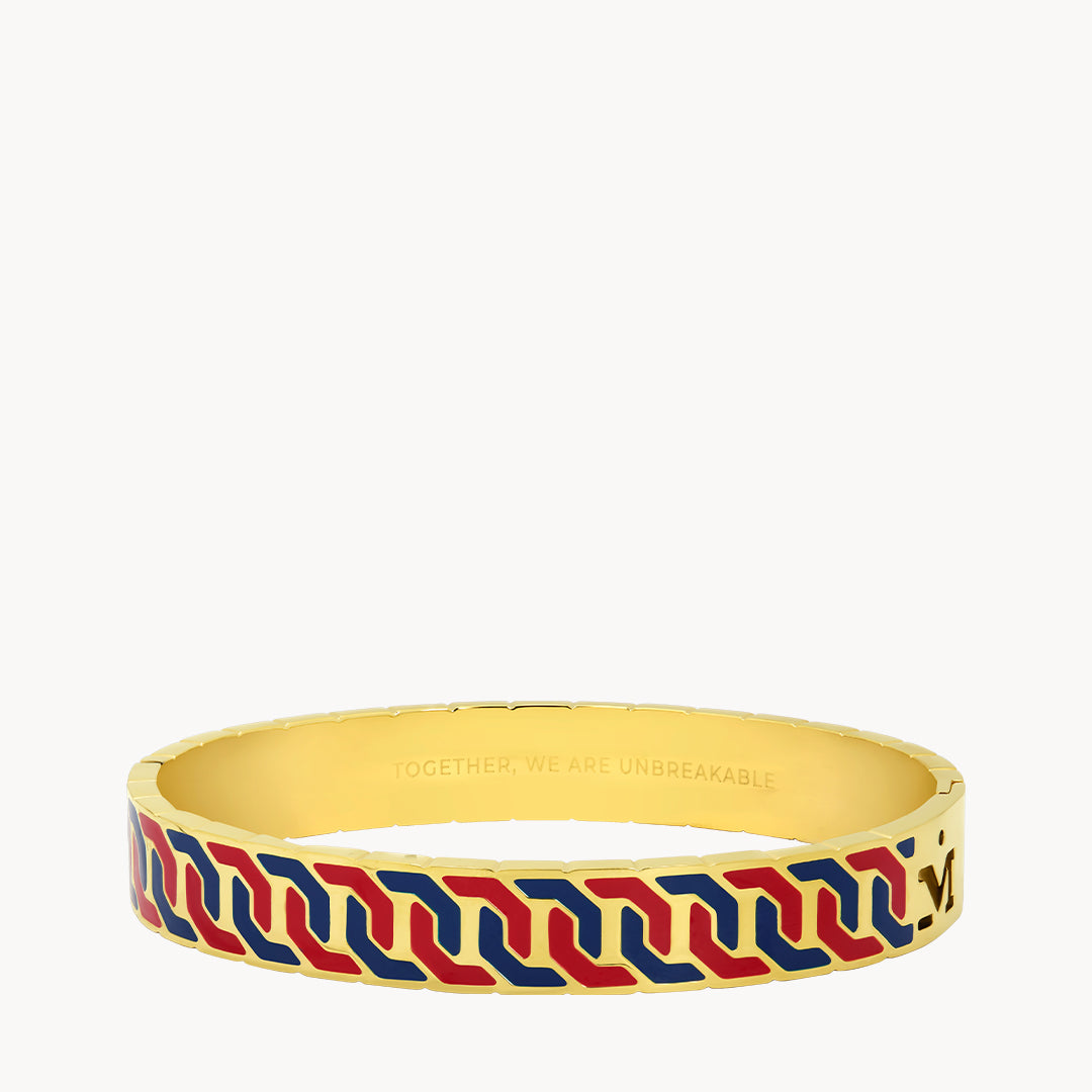 Octagon Ħabbata Blue and Red Bangle