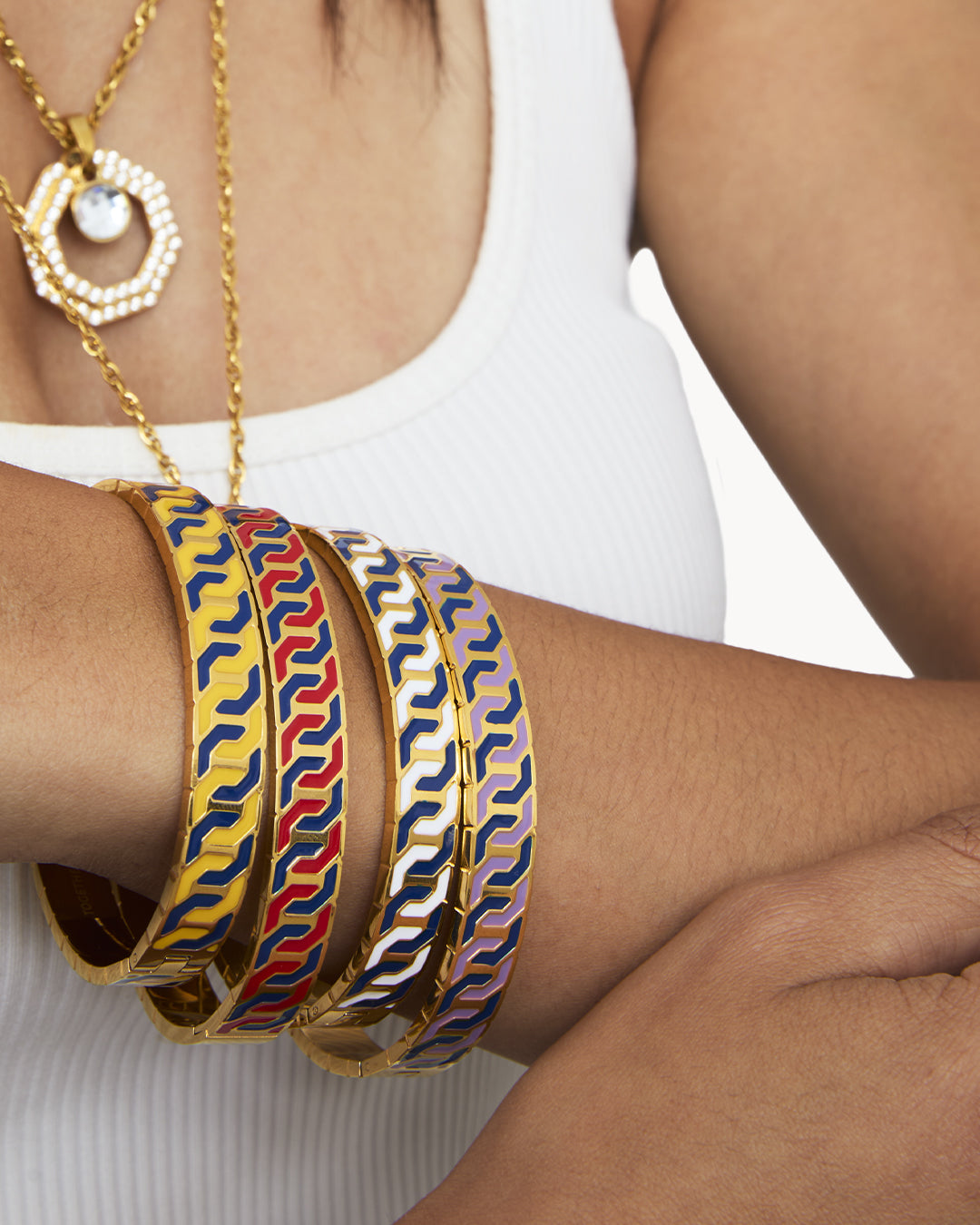 Octagon Ħabbata Blue & Purple Bangle
