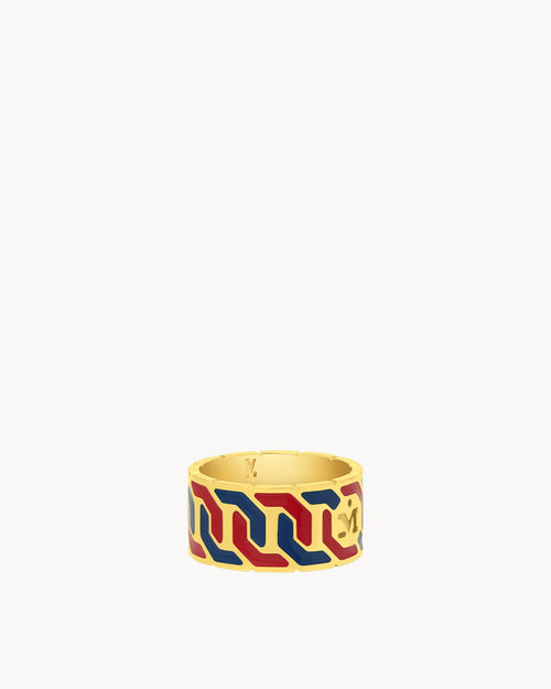 Octagon Ħabbata Blue and Red Ring