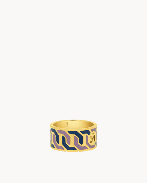 Octagon Ħabbata Blue and Purple Ring