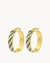 Octagon Ħabbata Blue and White Statement Hoop Earrings