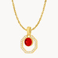 January Starlight Octagon Ħabbata Pendant Set, Gold
