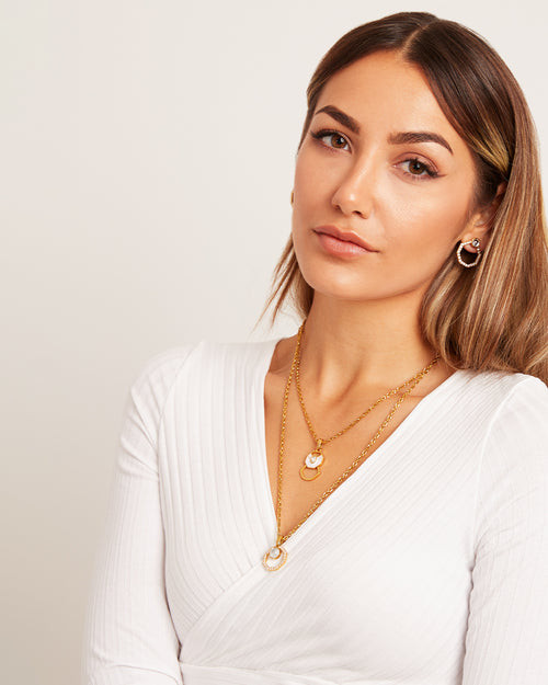 August Starlight Octagon Ħabbata Pendant Set, Gold
