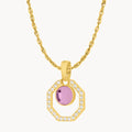 February Starlight Octagon Ħabbata Pendant Set, Gold