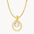 April Starlight Octagon Ħabbata Pendant Set, Gold