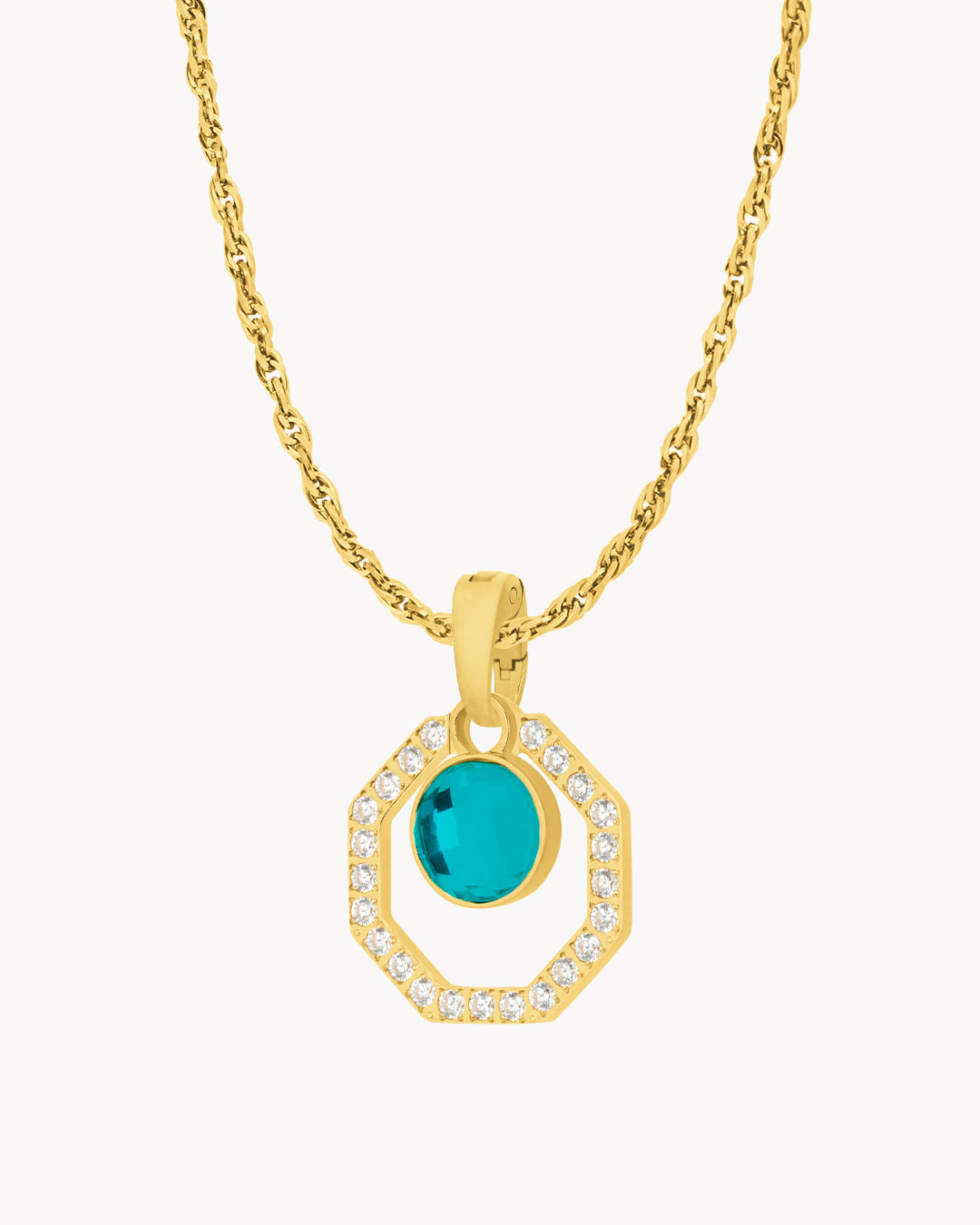 May Starlight Octagon Ħabbata Pendant Set, Gold