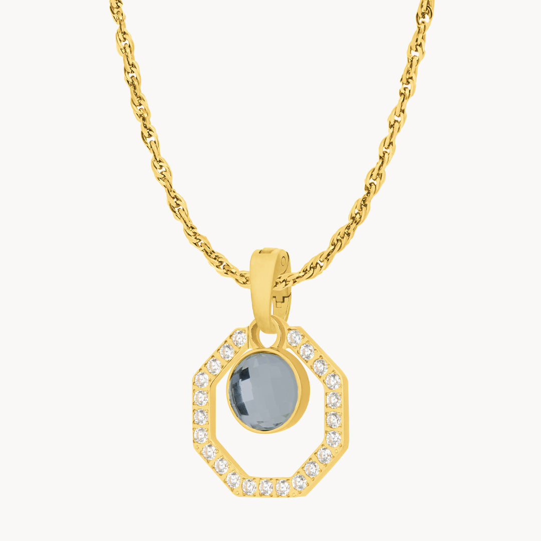 June Starlight Octagon Ħabbata Pendant Set, Gold