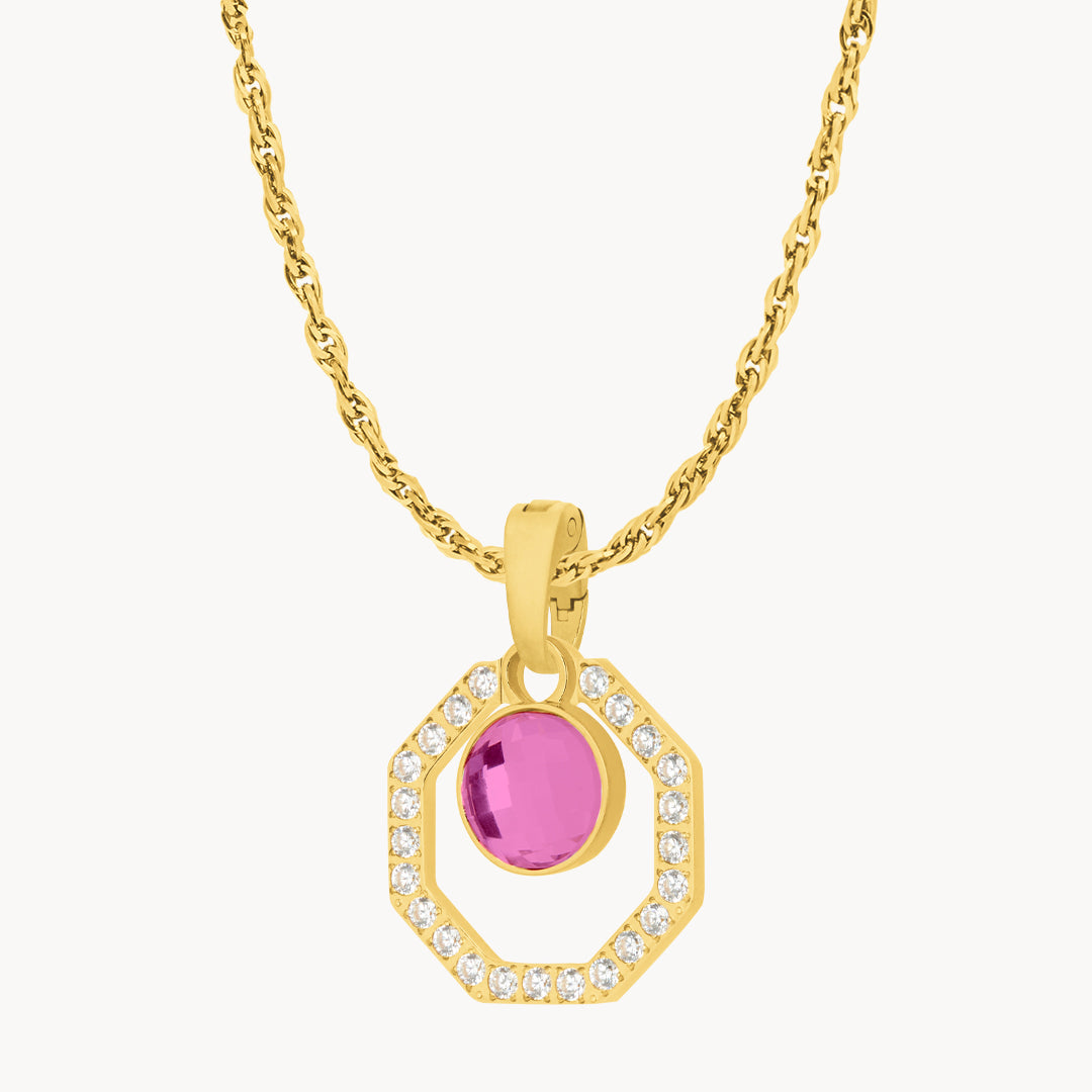 July Starlight Octagon Ħabbata Pendant Set, Gold