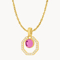 July Starlight Octagon Ħabbata Pendant Set, Gold