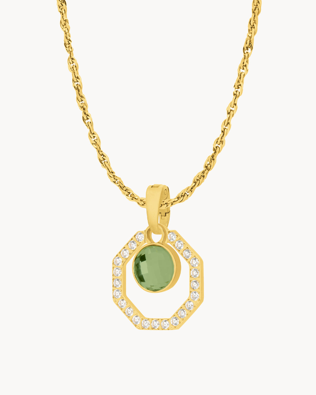August Starlight Octagon Ħabbata Pendant Set, Gold