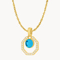 September Starlight Octagon Ħabbata Pendant Set, Gold