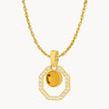 November Starlight Octagon Ħabbata Pendant Set, Gold