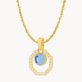 December Starlight Octagon Ħabbata Pendant Set, Gold