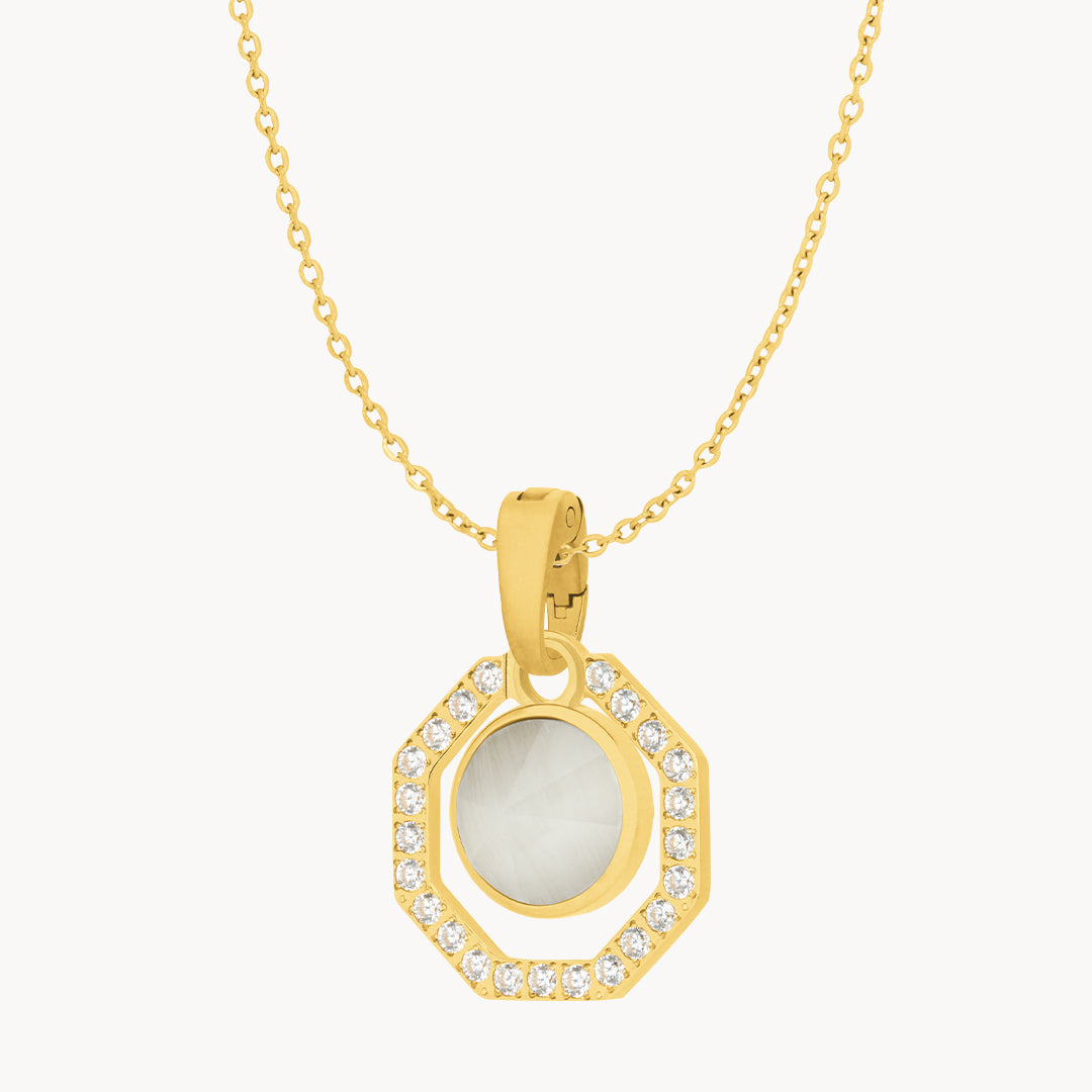 Faith Starlight Octagon Ħabbata Necklace Set, Gold