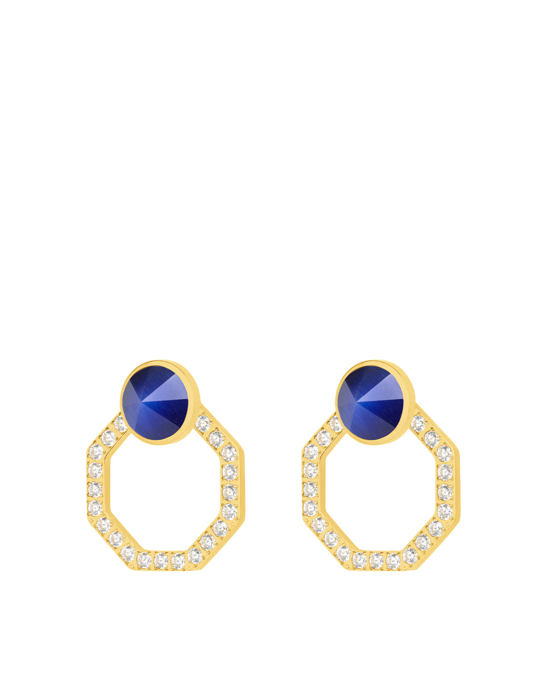 Perseverance Starlight Octagon Ħabbata Earring Set, Gold