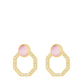 Pure Love Starlight Octagon Ħabbata Earring Set, Gold