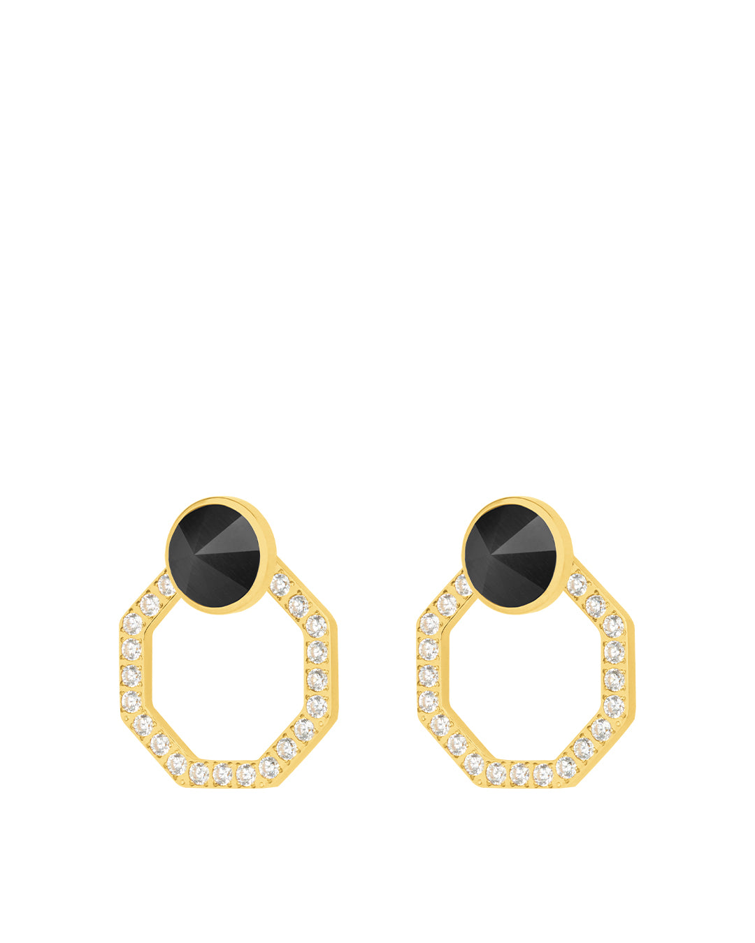 Power Starlight Octagon Ħabbata Earring Set, Gold