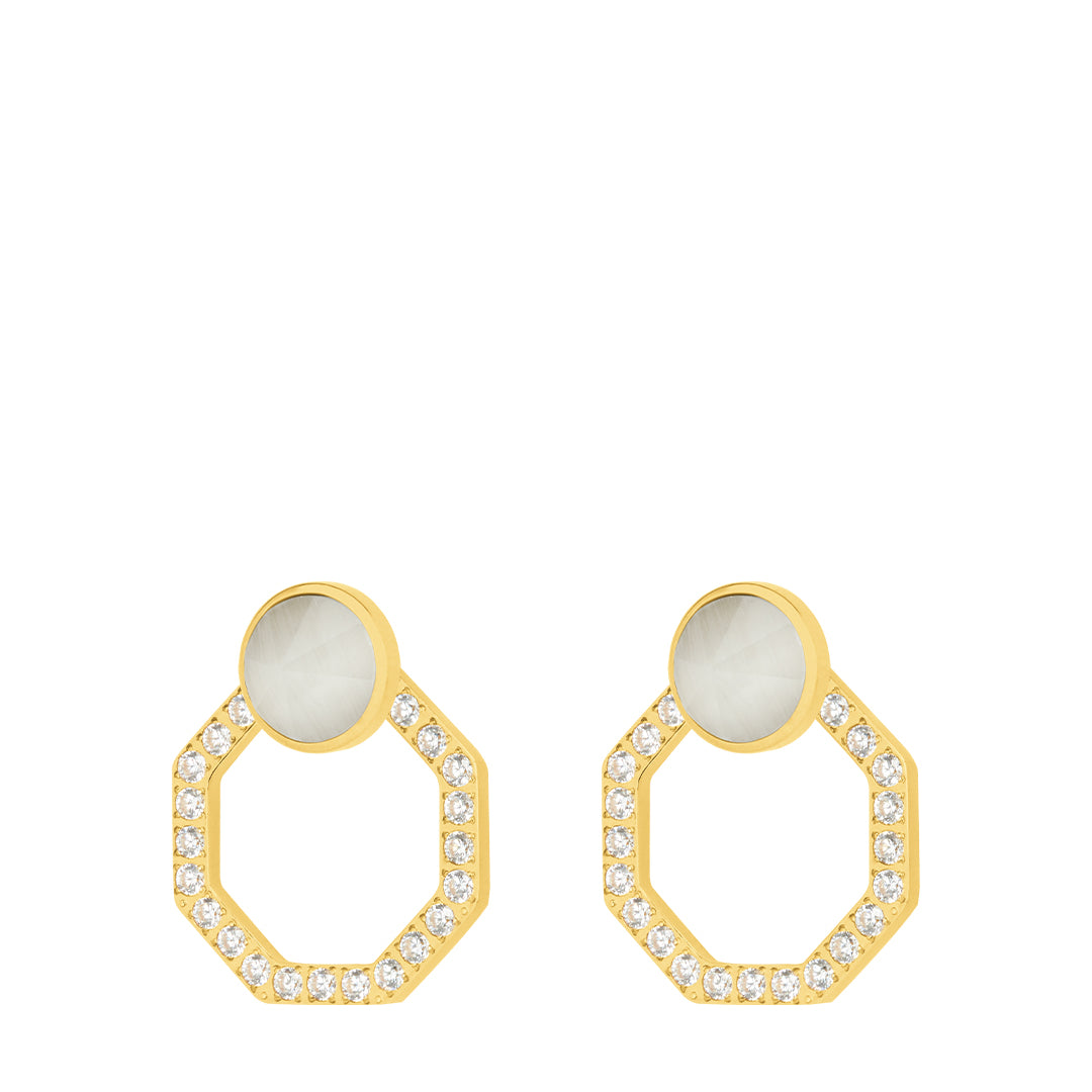 Faith Starlight Octagon Ħabbata Earring Set, Gold