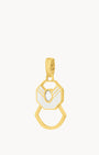 Octagon White Ħabbata Pendant, Gold