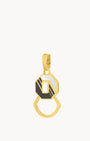 Octagon Black Ħabbata Pendant, Gold