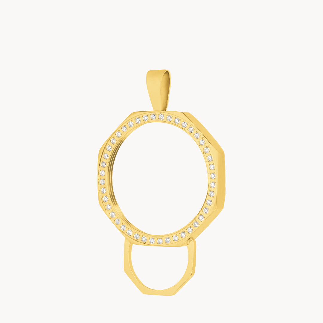 Octagon Ħabbata Twist Pendant, Gold