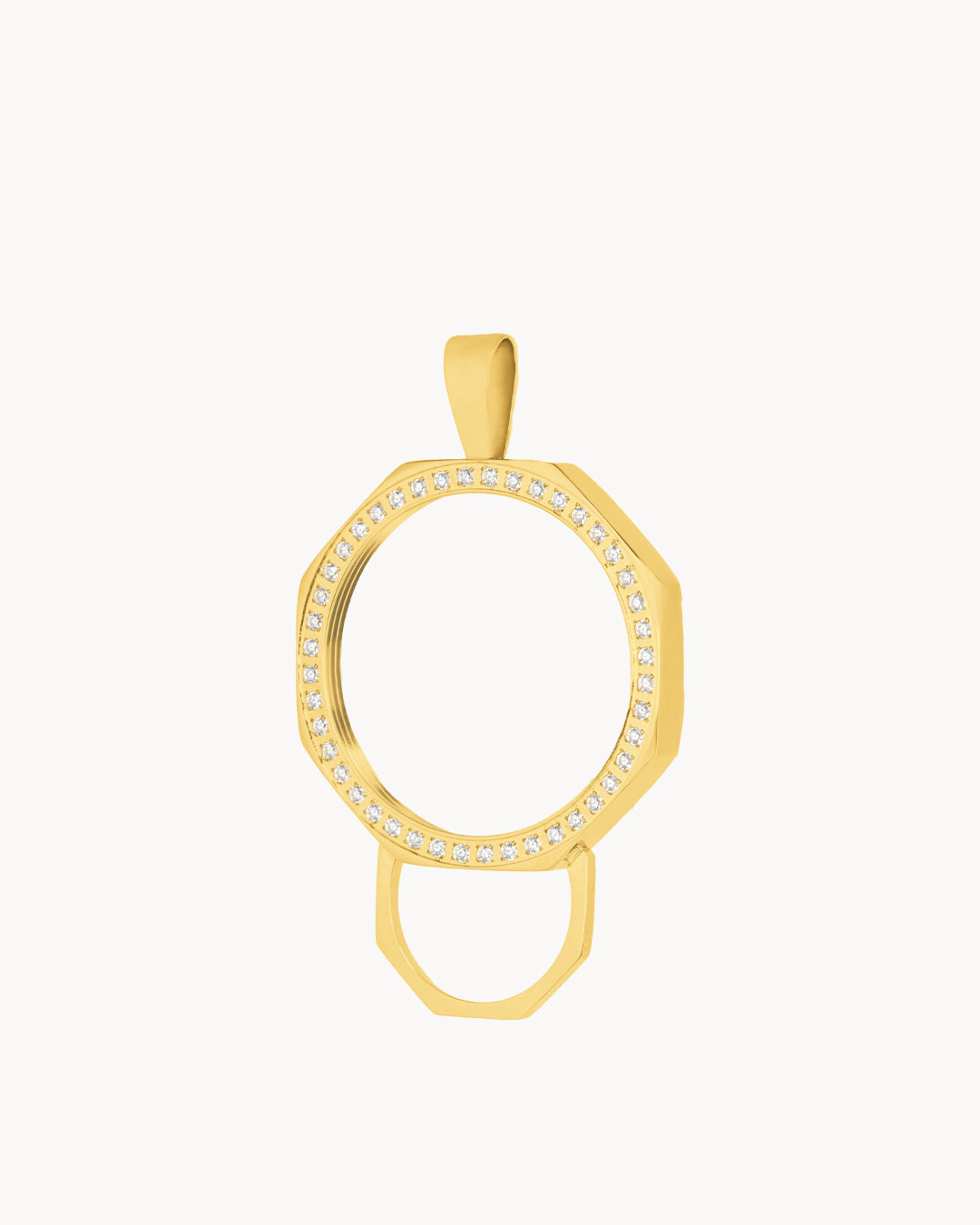 Octagon Ħabbata Twist Pendant, Gold