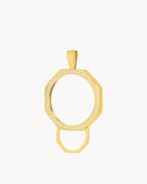 Octagon Ħabbata Twist Pendant, Gold