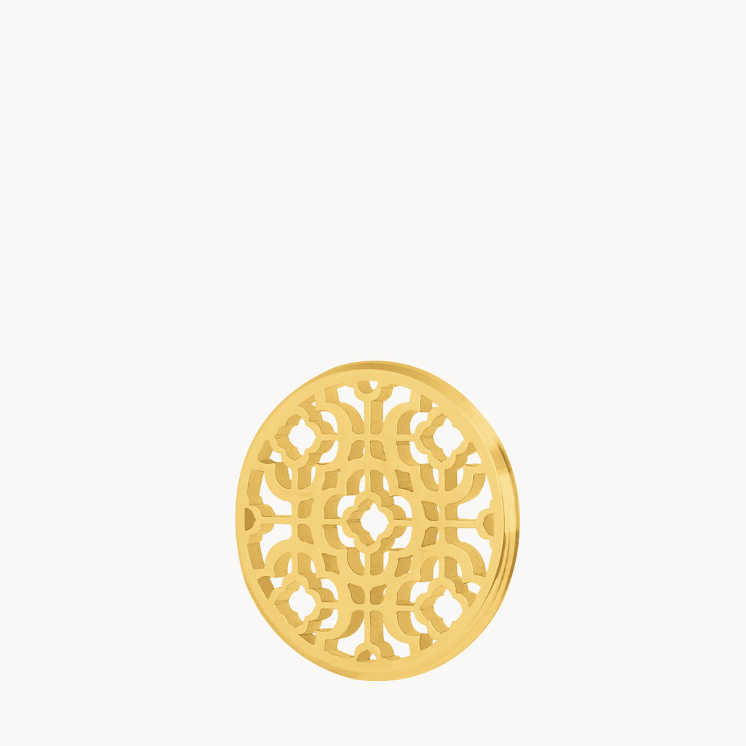 Hollow Bizzilla Twist Coin, Gold