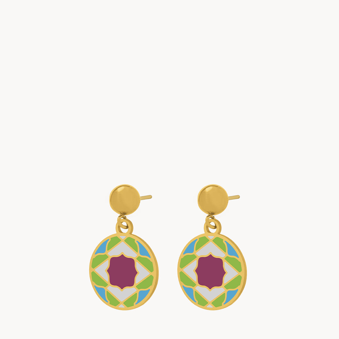 Purple Heritage Maduma Dangling Earrings