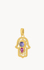 Intuition Purple Hand Of Fatima Pendant