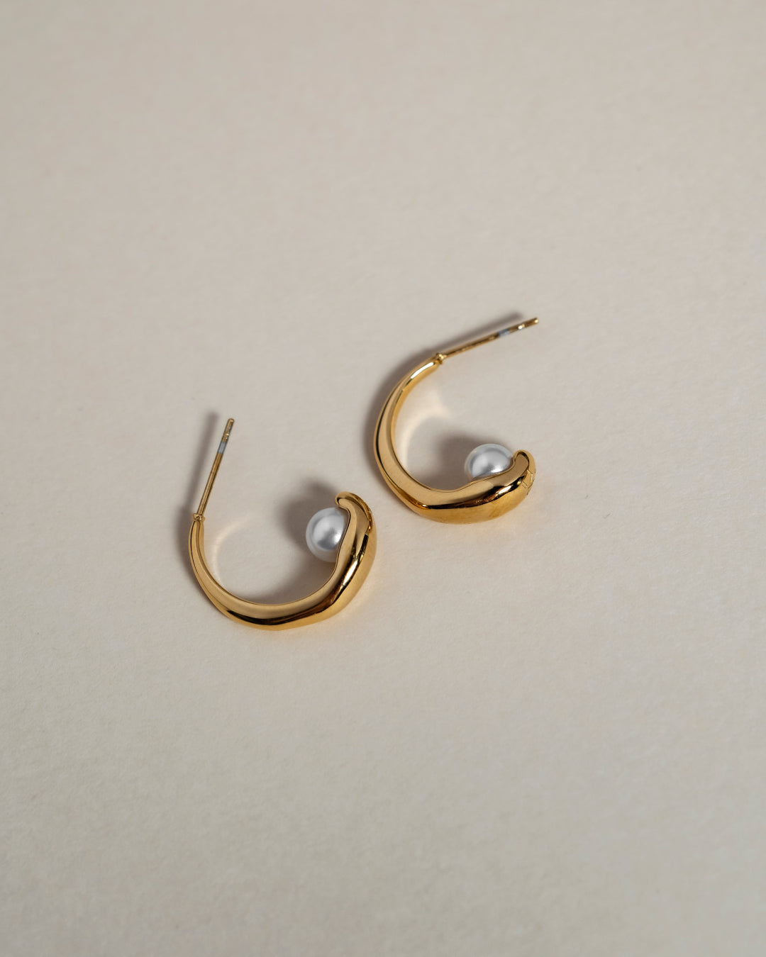 Infinite Pearl Hoop Earrings