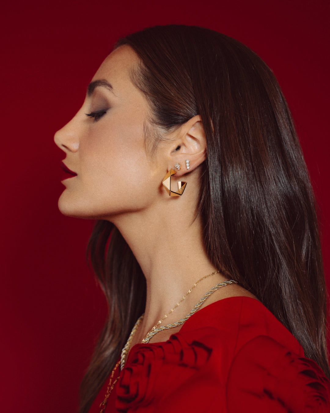 Geometric Hoop Earrings