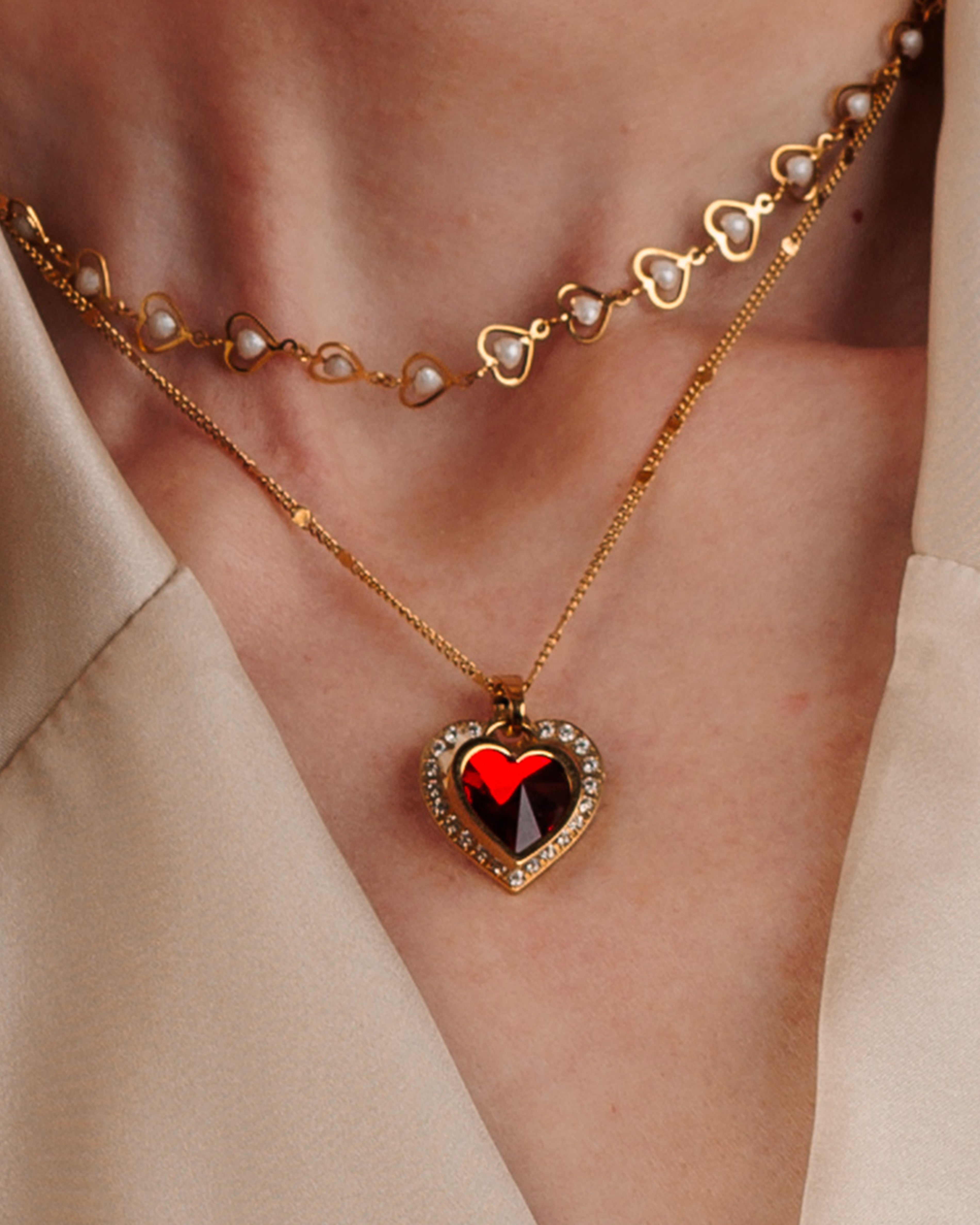 January Birthstone Passion  Love Ħabbata Pendant