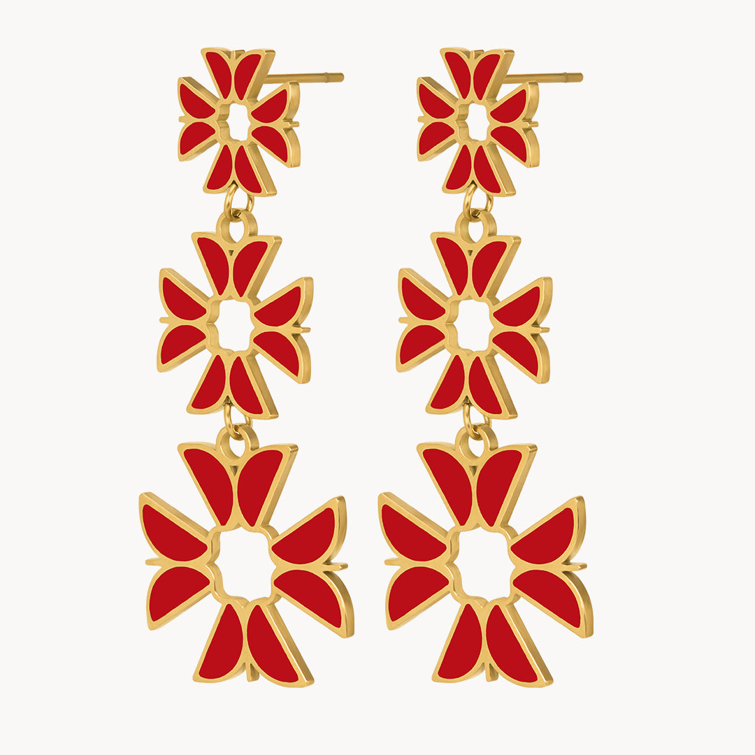 Kavallieri Red Dangling Earrings