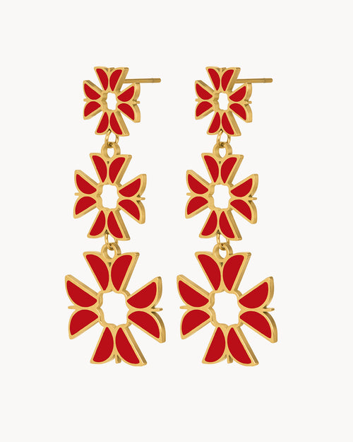 Kavallieri Red Dangling Earrings