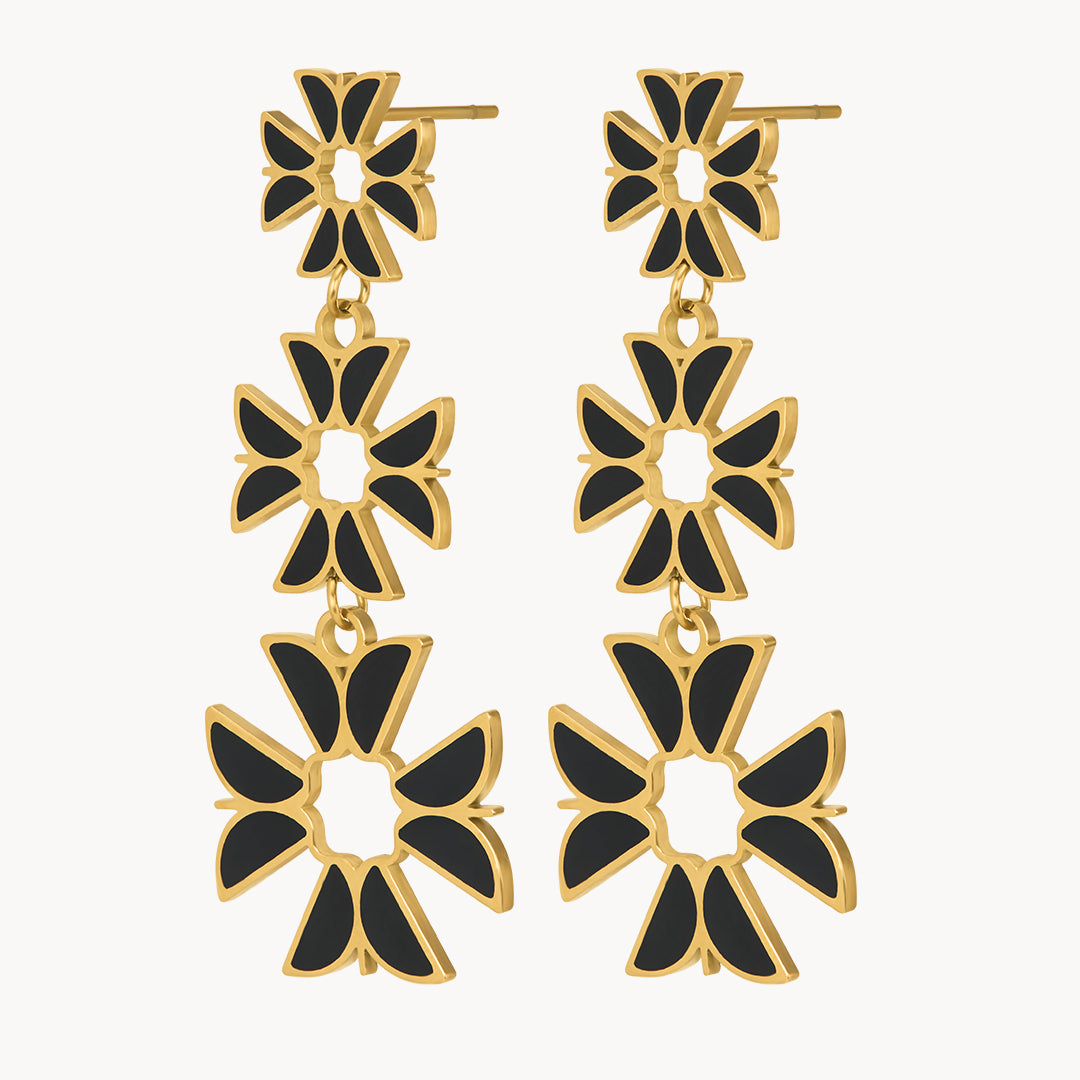 Kavallieri Black Dangling Earrings
