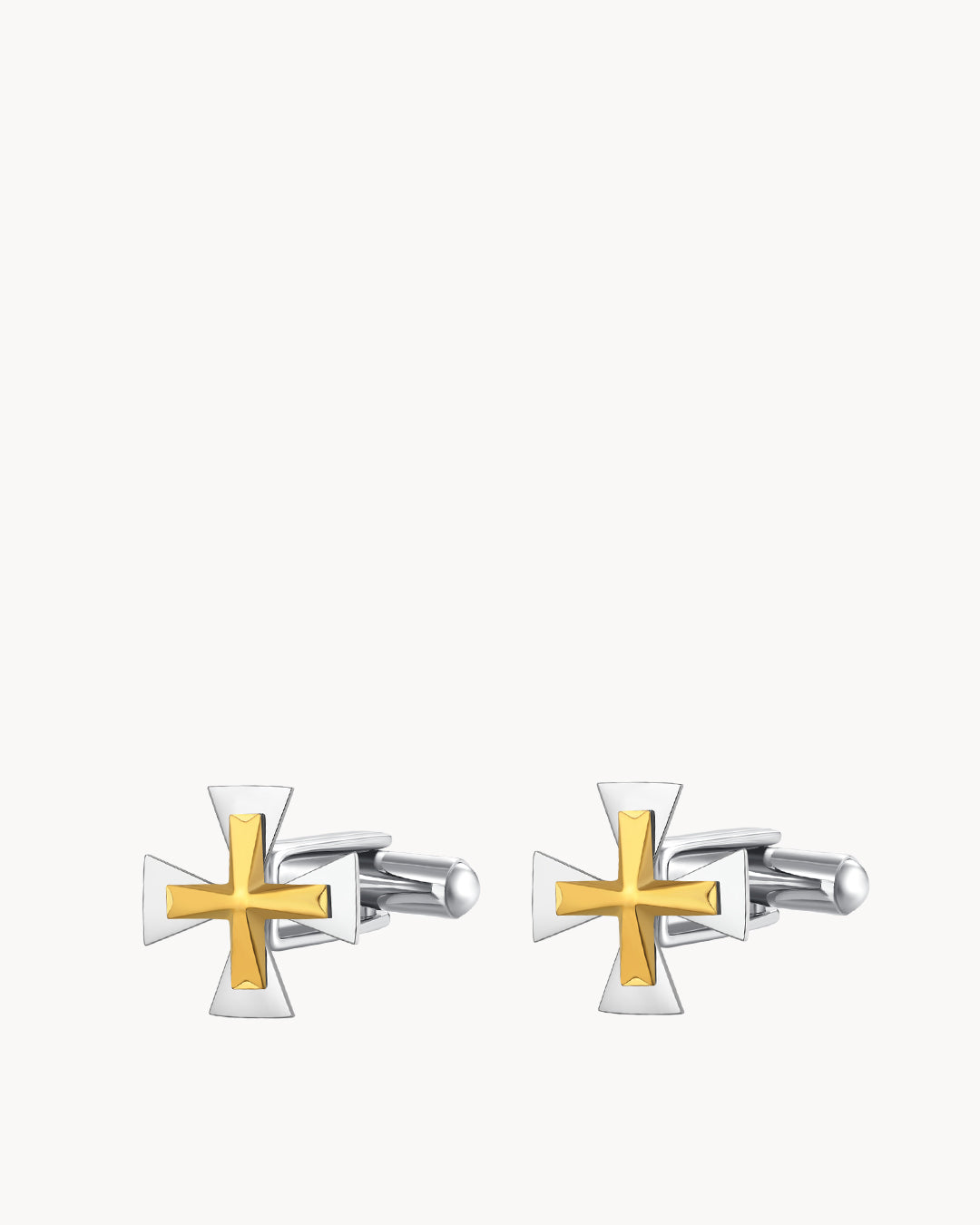 Maltese Cross Silver Cufflink
