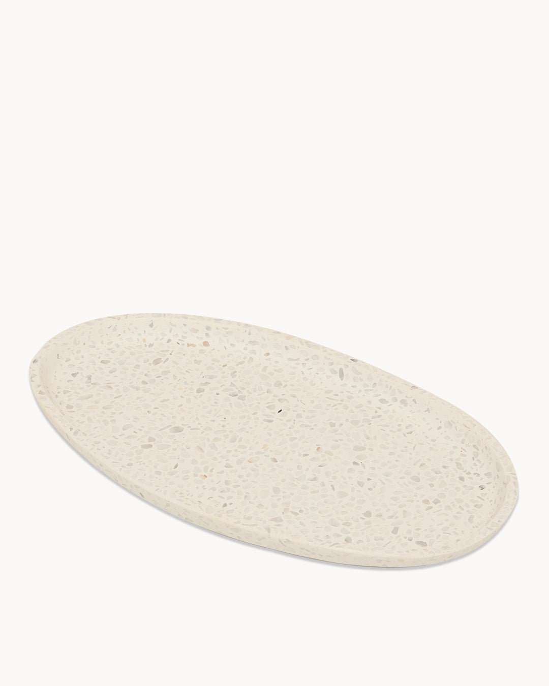 Carrara Terrazzo on White Pebble Trinket Tray