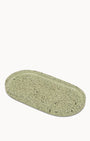 Green Terrazzo on Green Oval Trinket Tray Small