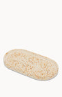 Yellow Terrazzo on White Oval Trinket Tray Small