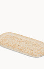 Yellow Terrazzo on White -Oval Narrow Trinket Tray