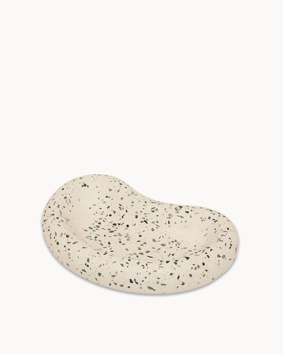 Green Terrazzo on White Moon Trinket Tray