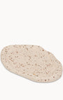 Brown Terrazzo on Cream Long Irregular Trinket