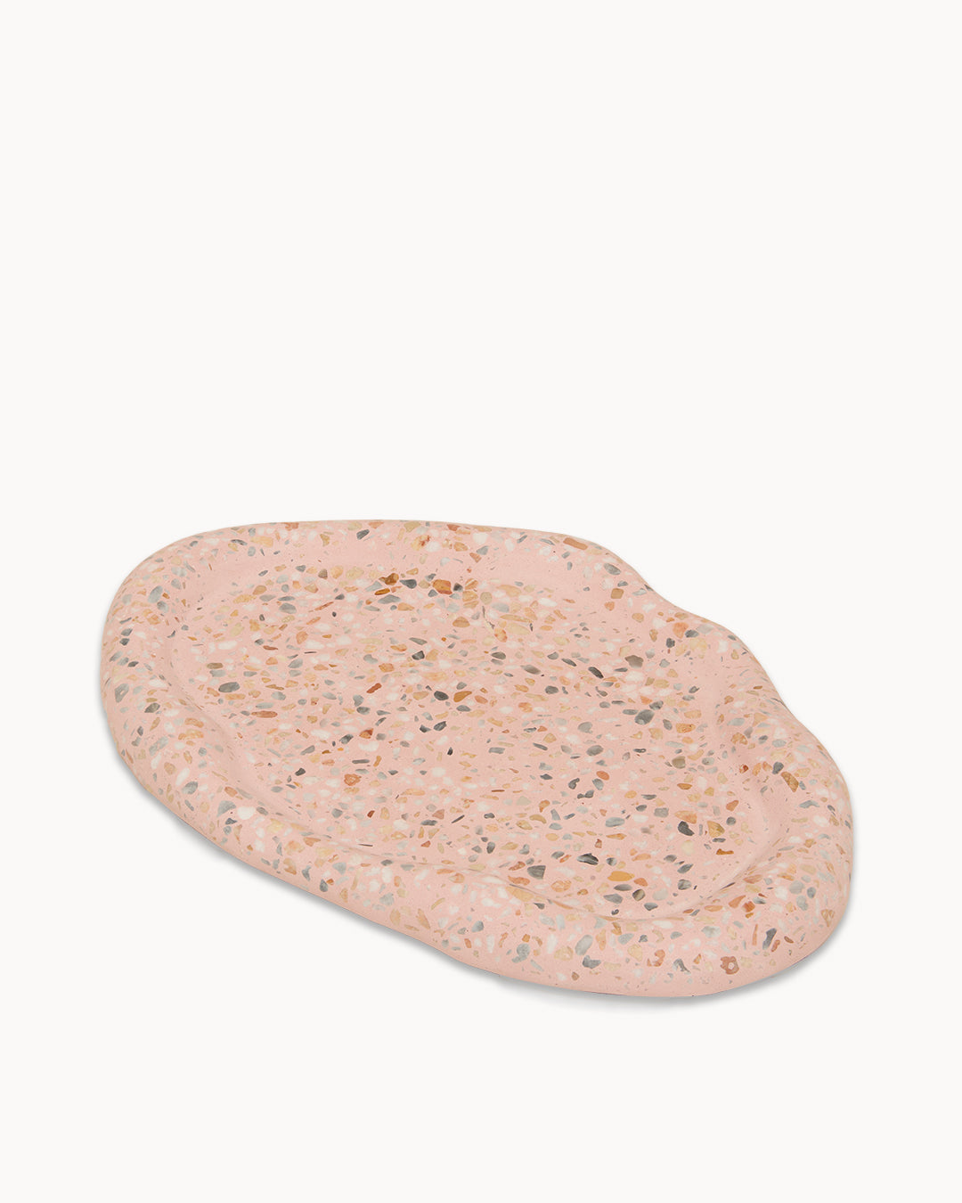 Mixed Terrazzo on Pink Long Irregular Trinket