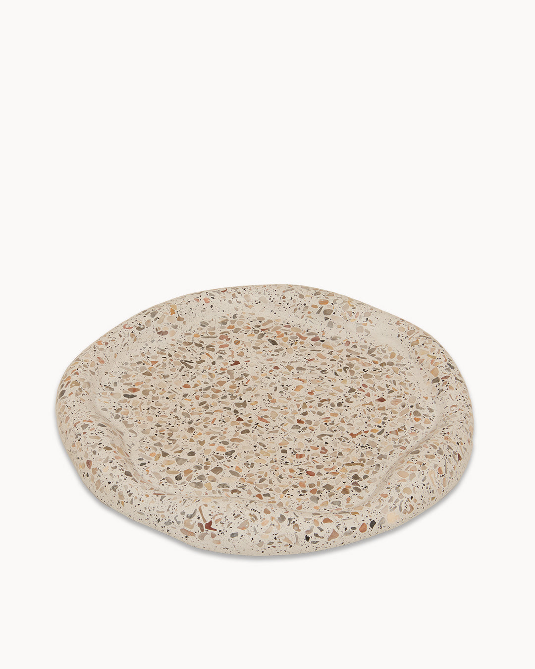 Mixed Terrazzo on Grey -Round Irregular Trinket