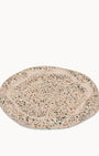 Brown Terrazzo on Cream Round Irregular Trinket