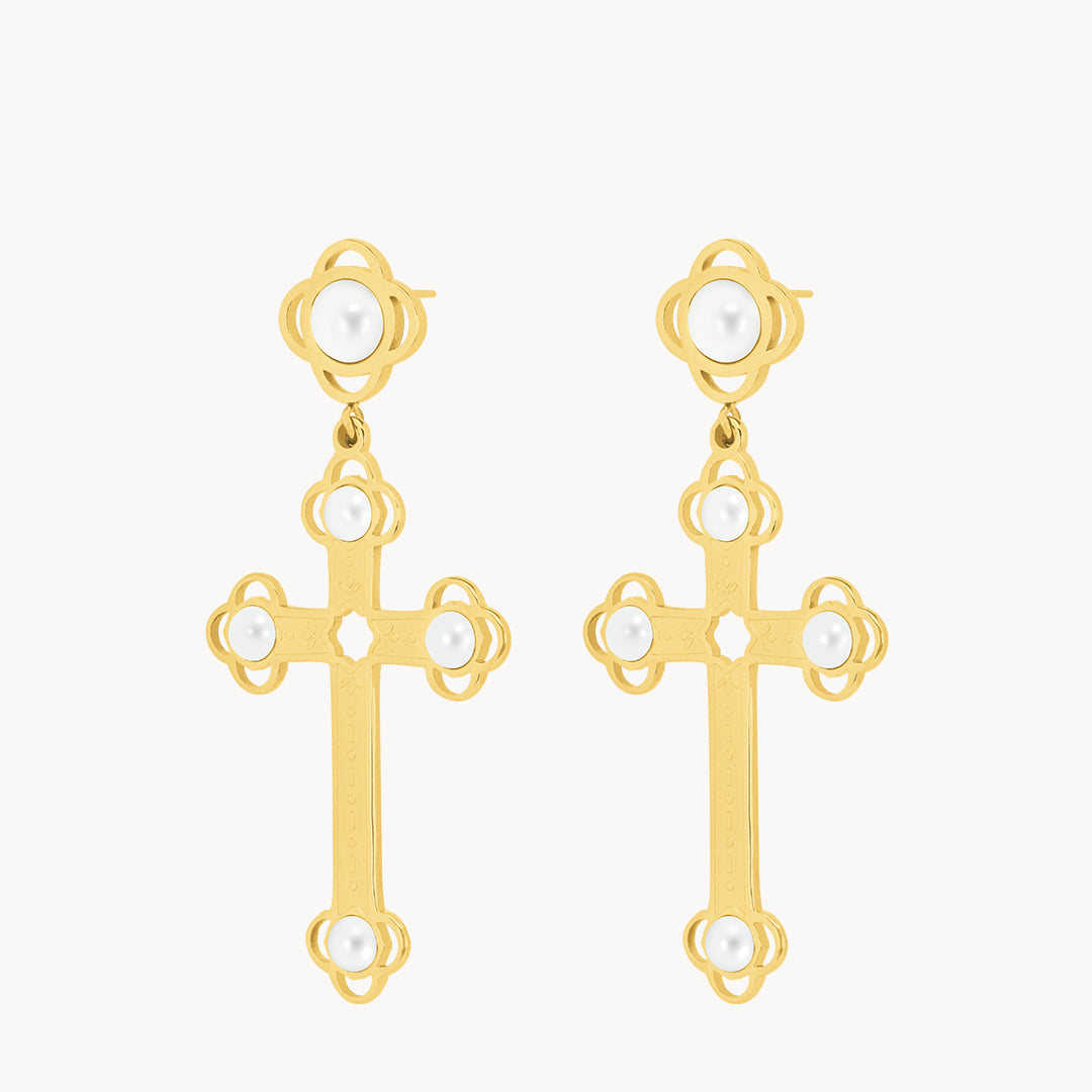 Timeless Salib Earrings, Gold