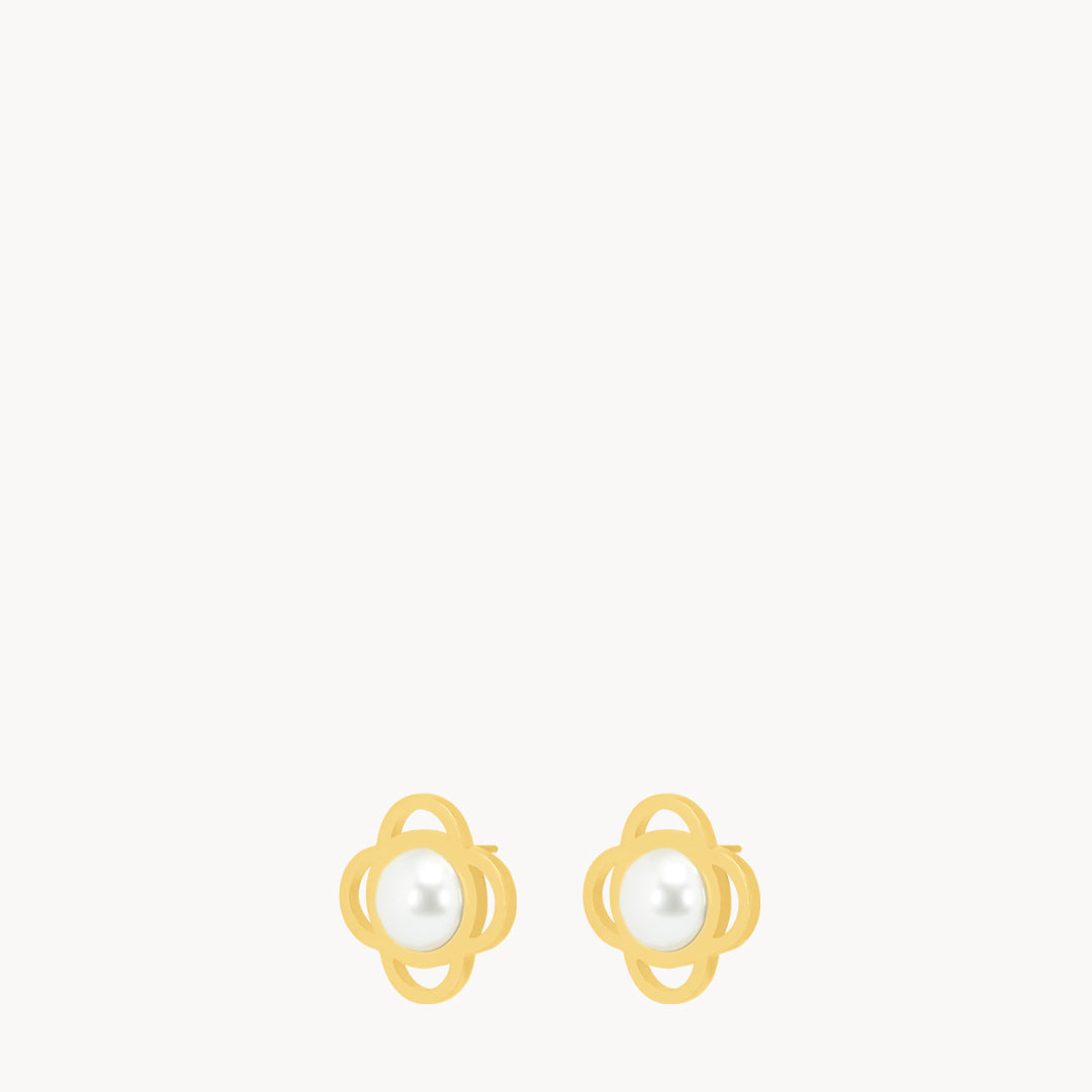 Timeless Salib Stud Earrings, Gold