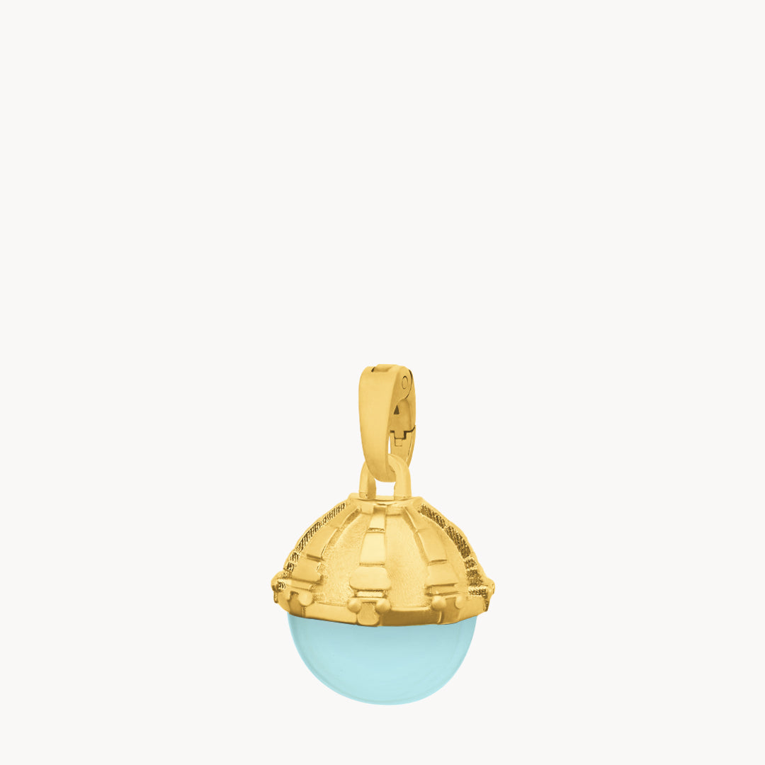 March Peace Dome Birthstone Pendant