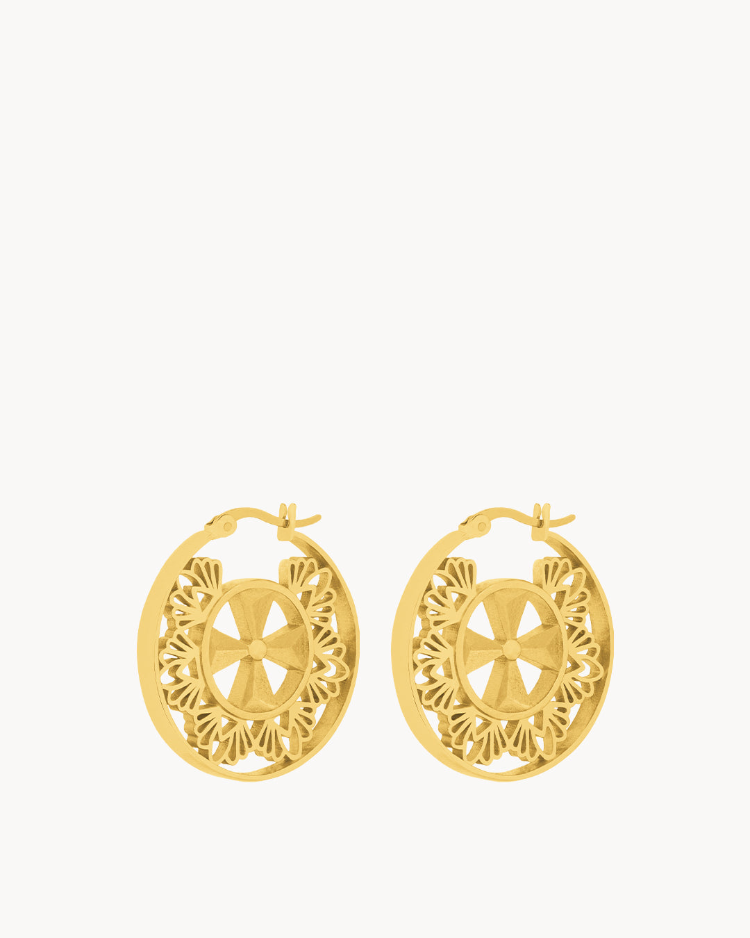 Kavallier Hoop Earrings, Gold